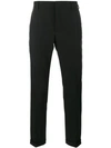 Prada Turn Up Cuffs Tailored Trousers In Black
