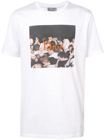 Dior Dan Witz Print Embroidered T shirt In White ModeSens