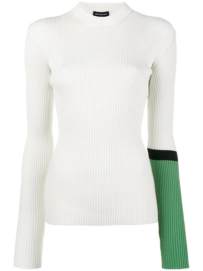Calvin Klein 205w39nyc Ribbed Slim Fit Jumper In White