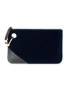 Jw Anderson Navy Blue Pierce Velvet Clutch Bag