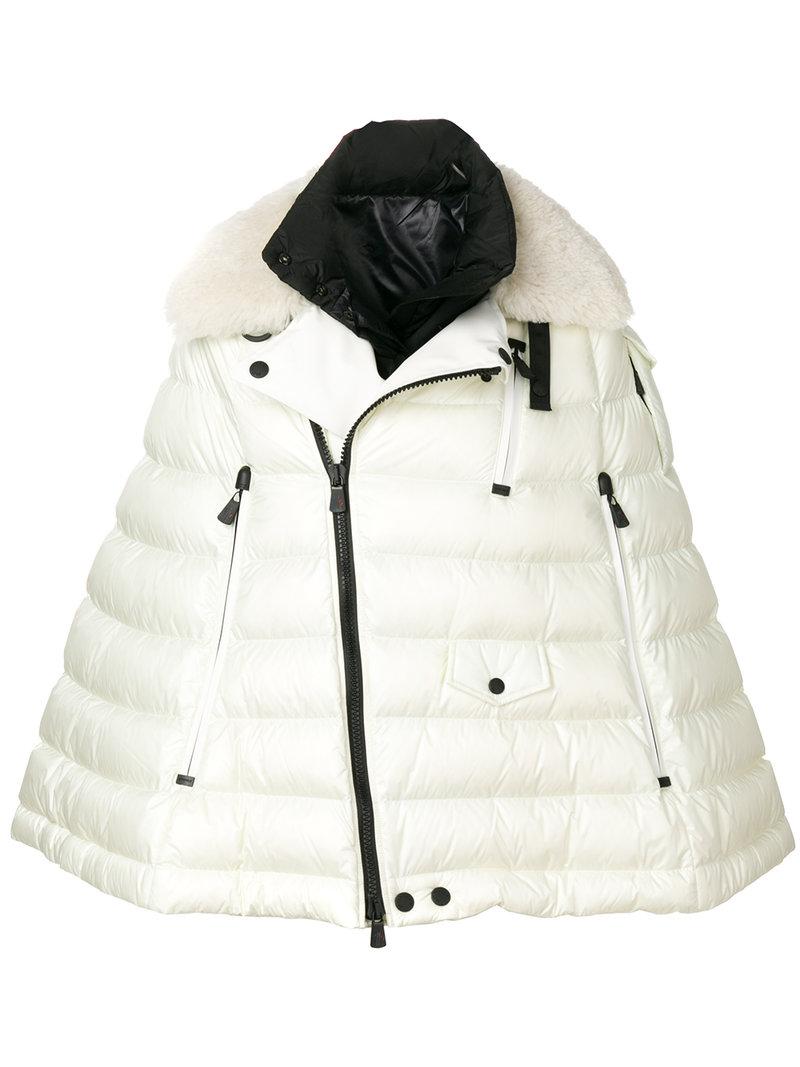 Moncler Grenoble Off-white Orcleres Cape In Neutrals | ModeSens