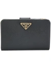 Prada Zip-around Flap Purse - Black