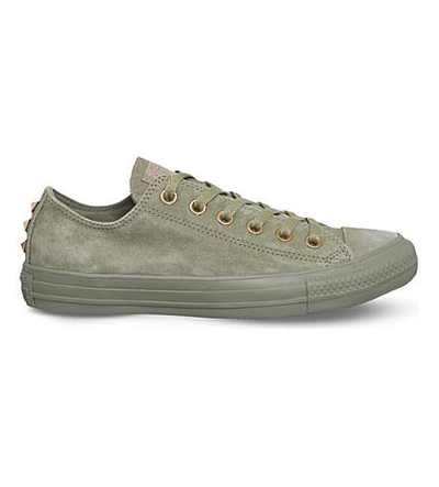 Converse All Star Low top Studded Suede Trainers In Khaki Stud ModeSens