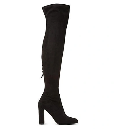 Steve Madden Ladies Black Elegant Emotions Sm Over-the-knee Boots In Black-micro Fibre