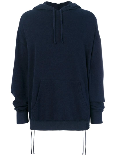 Faith Connexion Oversized Laced Hoodie In Blue