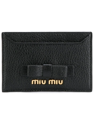 Miu Miu Black Bow Card Holder
