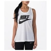Nike Sportswear Essential Racerback Tank Top In White