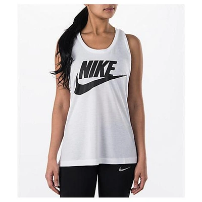 Nike Sportswear Essential Racerback Tank Top In White