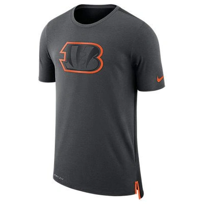 Nike Men's Cincinnati Bengals Nfl Mesh Travel T-shirt, Grey