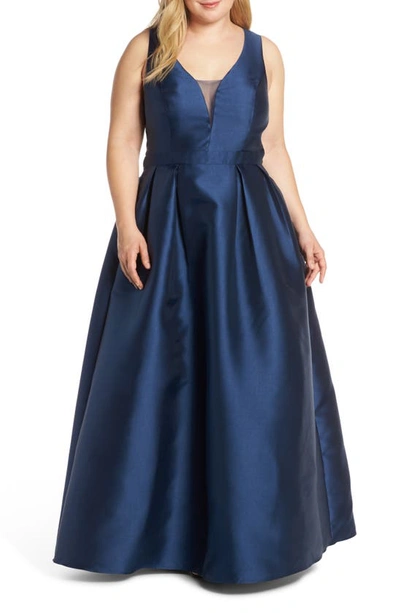 sachin and babi light blue dress Gold Formal Dresses