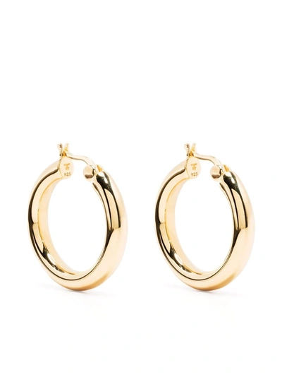 Tom Wood 9kt Gold Classic Hoop Thick Large Earrings