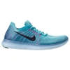 Nike Women's Free Rn Flyknit 2017 Running Shoes, Blue