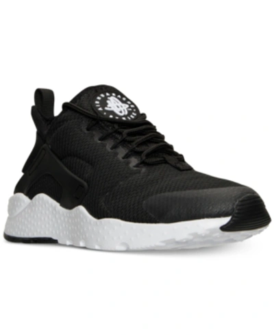 Nike Women's Air Huarache Run Ultra Running Sneakers From Finish Line In Black/black-black-white