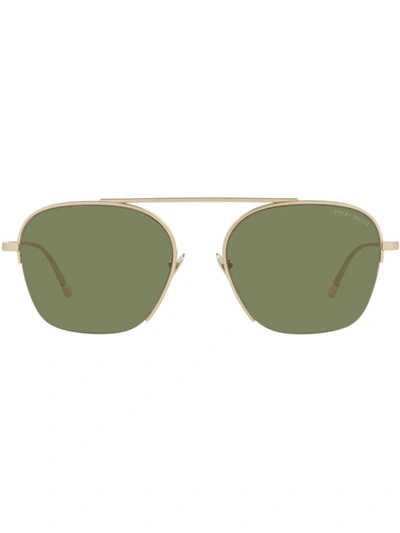 Giorgio Armani Ar6124 Matte Pale Gold Male Sunglasses