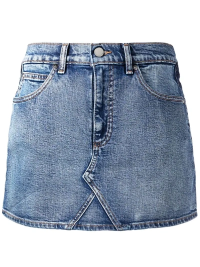 RED VALENTINO BUTTERFLY PATCHWORK DENIM SKORT 