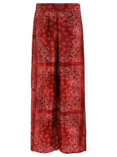 Golden Goose Bandana-print Straight Trousers In Red