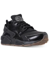 Nike Men's Air Huarache Run Running Sneakers From Finish Line In Black/elemental Gold-gum