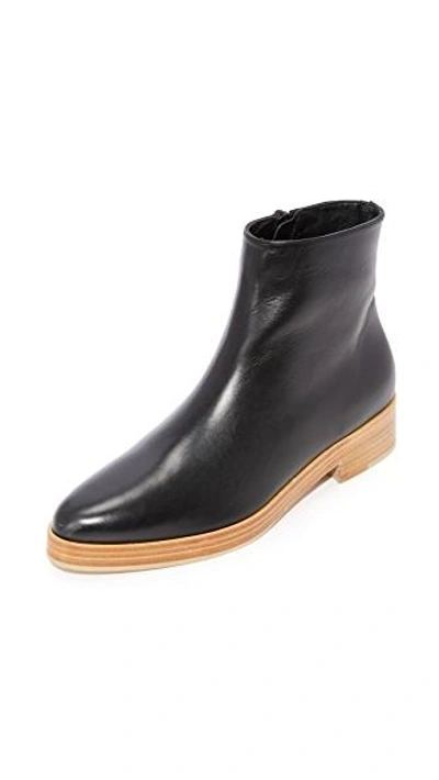 Freda Salvador Made Flatform Booties In Black/natural