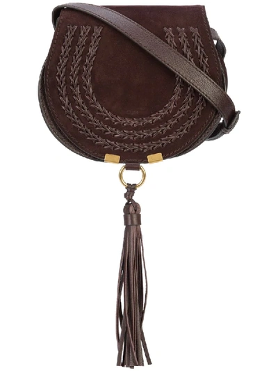 Chloé Marcie Small Leather Cross-body Bag In Brown