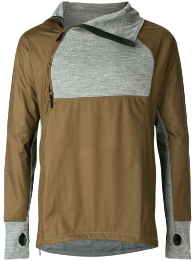Nike Lab Aae 1.0 Hooded Sweatshirt In Green/grey