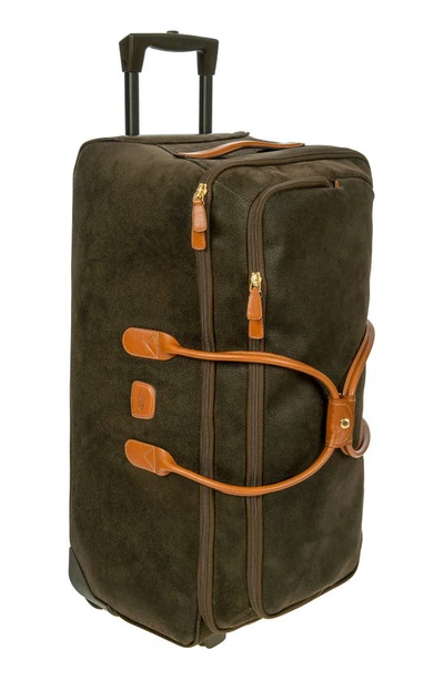 Bric's Life Collection 28-inch Rolling Duffel Bag - Green In Olive