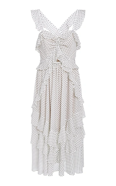 Marissa Webb Kenzie Ruffle Midi Dress In White