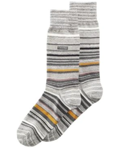 Calvin Klein Multistripe Emblem Socks In Shale Mix Heather