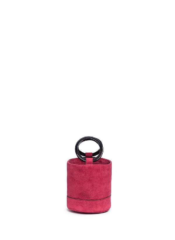 Simon Miller 'bonsai 15cm' Nubuck Leather Bucket Bag In Ruby Pink | ModeSens