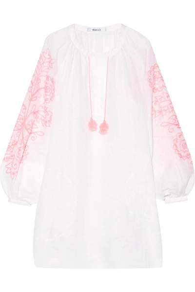 March11 Garden Embroidered Linen Mini Dress
