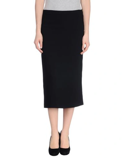 Rochas 3/4 Length Skirt In Black