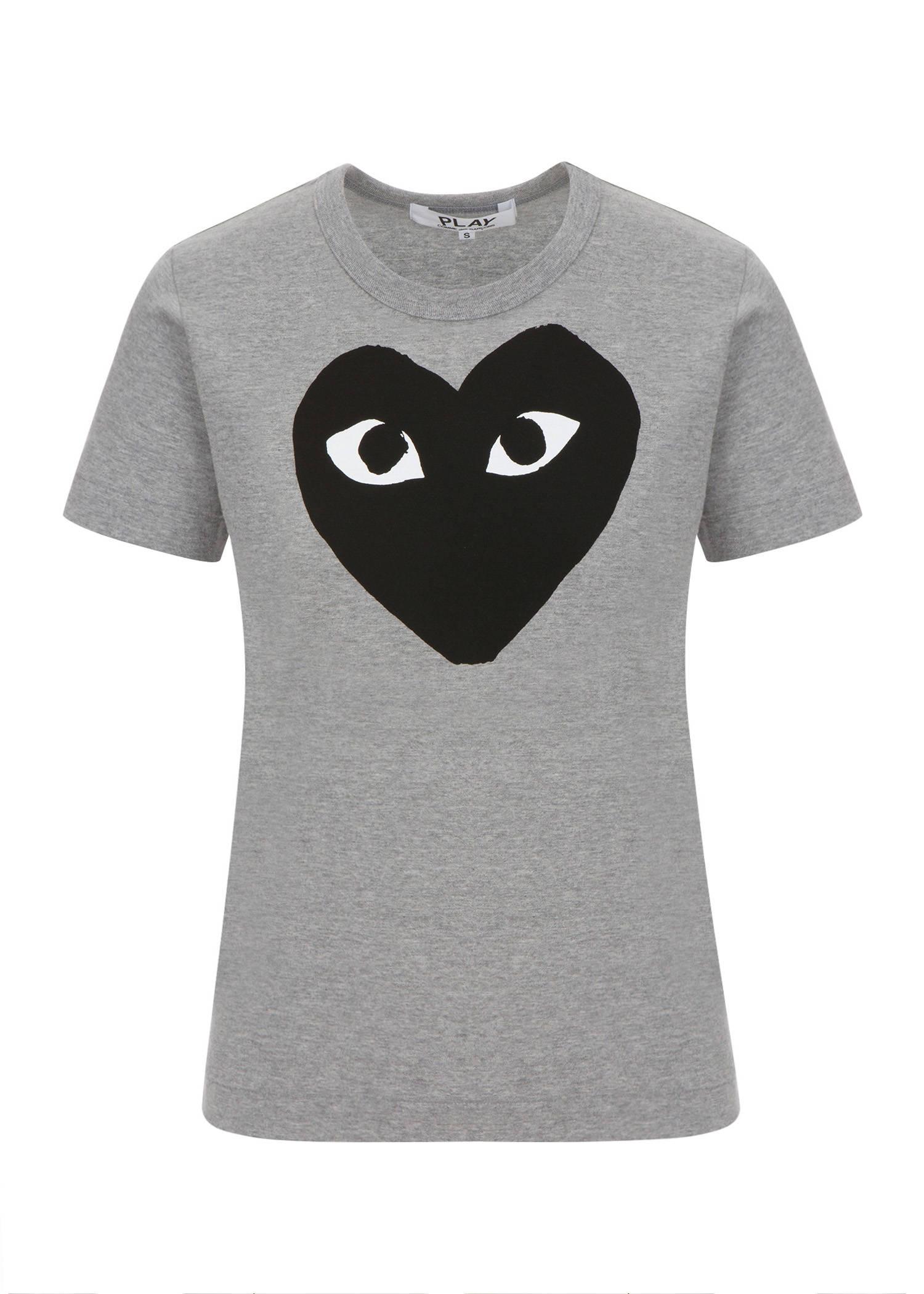 comme des garcons play grey t shirt