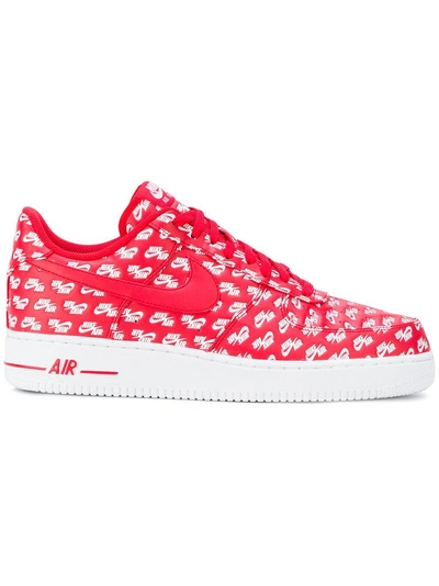 Nike Air Force 1 Sneakers In Red-white