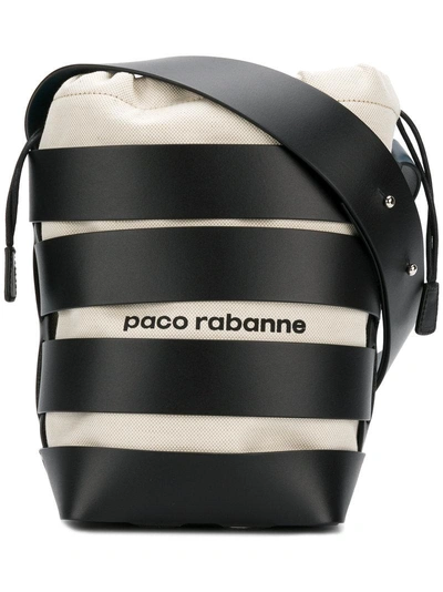 Paco Rabanne Bucket Shoulder Bag  In Black