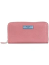 Prada Zip Around Continental Wallet - Pink In Pink & Purple