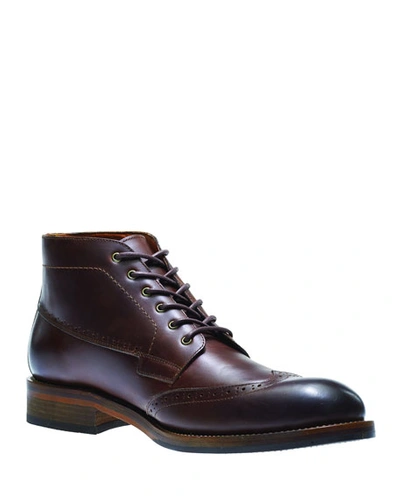 Wolverine Harwell Leather Wing-tip Boot In Brown