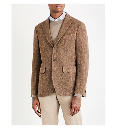 Polo Ralph Lauren Morgan Wool Blazer In Brown And Tan | ModeSens