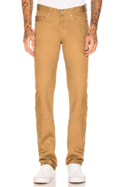 Naked And Famous Weird Guy Selvedge Chino In Tan
