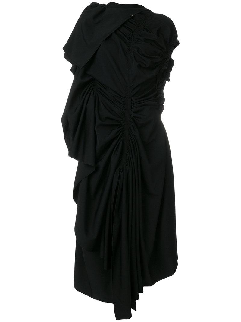 Yohji Yamamoto Gathered Drape Dress | ModeSens