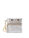 Anya Hindmarch Eyes Crinkled-leather Coin Purse In Silver