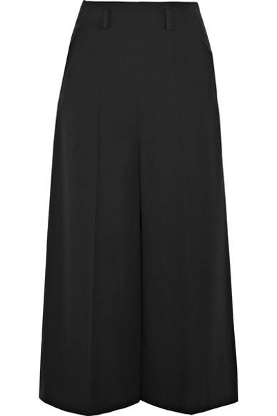 Lanvin Woman Wool-crepe Culottes Black