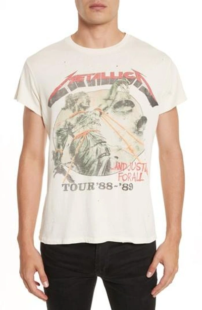 Madeworn Metallica - And Justice For All Graphic T-shirt In Dirty White |  ModeSens