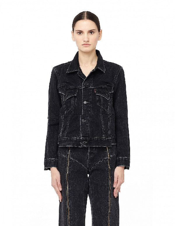 levis black demin jacket