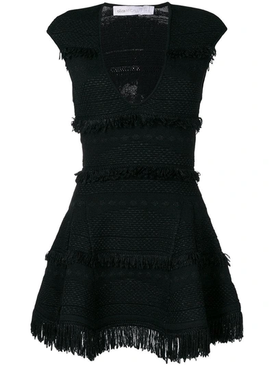 Alice Mccall V-neck Dress With Fringe In Black
