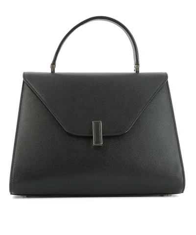 Valextra Black Leather Handle Bag