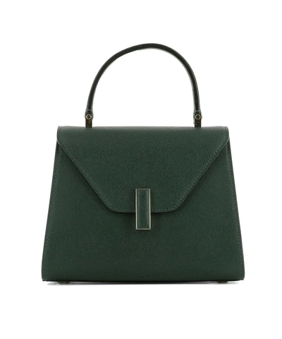 Valextra Green Leather Handle Bag