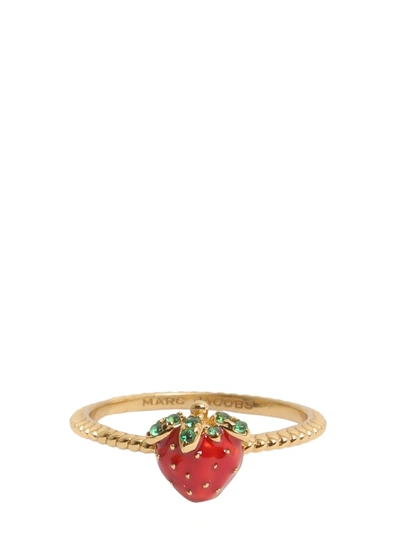 Marc Jacobs Strawberry Ring In Gold