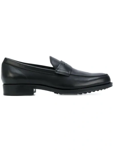 Tod's Moccasin In Leather In Black