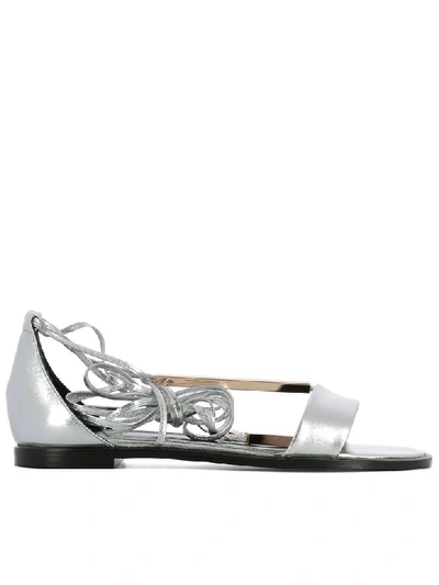 Pierre Hardy Silver Leather Sandals