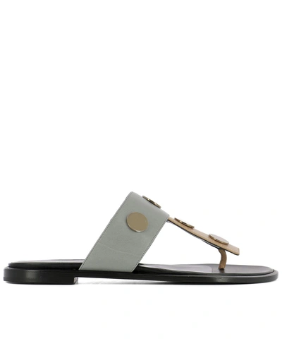 Pierre Hardy Grey Leather Sandals