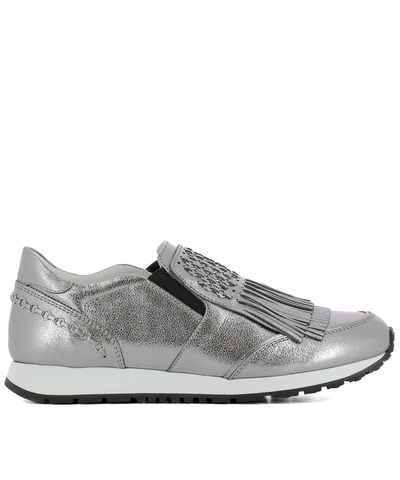 Tod's Silver Leather Slip-on